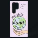 Die Welt in deiner Hand Samsung Galaxy Hülle<br><div class="desc">Ideal als Geschenk für die Reisefreudigen,  die Wanderlustigen und die Fotografie-Süchtigen.</div>