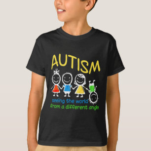 Die Welt in einem anderen Winkel-Autismus zu sehen T-Shirt