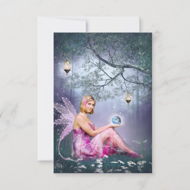 Die Welt in meiner Hand Dankeskarte (Vorderseite)