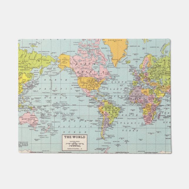 Die Welt ist an Ihrer Tür Fußmatte (Vorderseite)