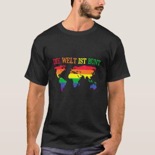 Die Welt Ist Bunt Bunte Welt Regenbogen Liebe Schw T-Shirt
