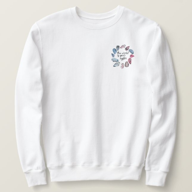 Die Welt ist dein Austernfrosch Sweatshirt (Design vorne)