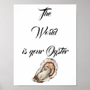 Die Welt ist dein Oyster Klein Poster