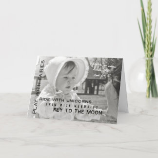 DIE WELT IST DEINE Grußkarte Dankeskarte