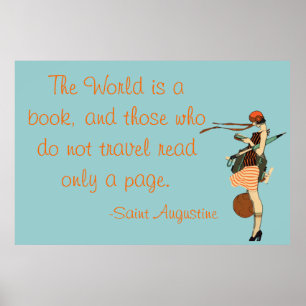 Die Welt ist ein Buch Poster