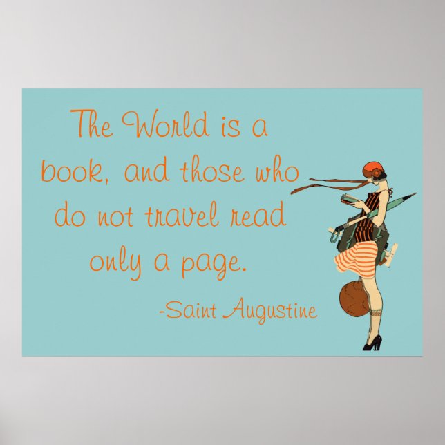 Die Welt ist ein Buch Poster (Vorne)