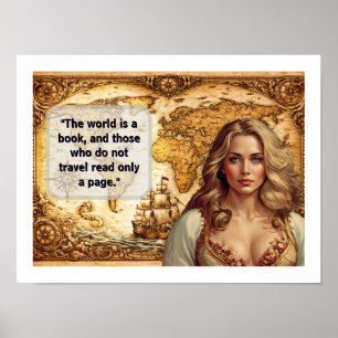 Die Welt ist ein Buch Poster