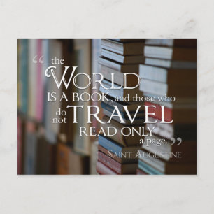 Die Welt ist ein Buch POSTKARTE