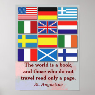 Die Welt ist ein Buch - St. Augustinus Poster