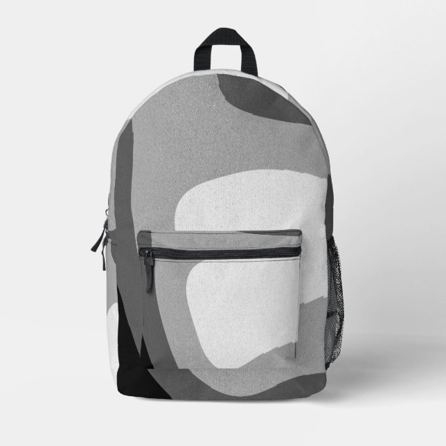 Die Welt ist grau Bedruckter Rucksack (Vorderseite)