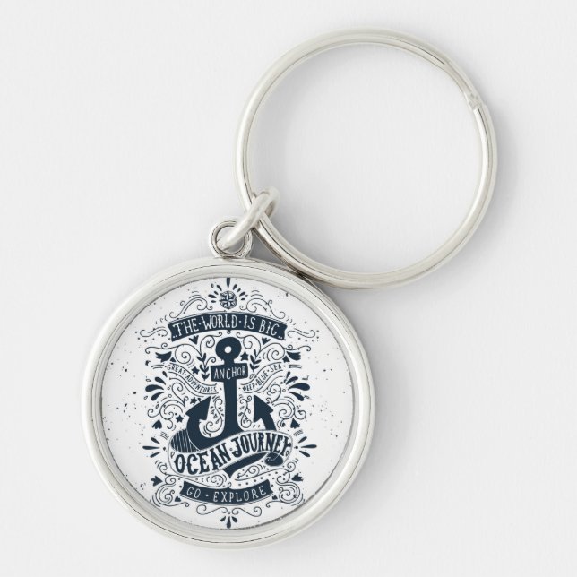 Die Welt ist groß - gehen Sie erforschen Schlüsselanhänger (Vorne)