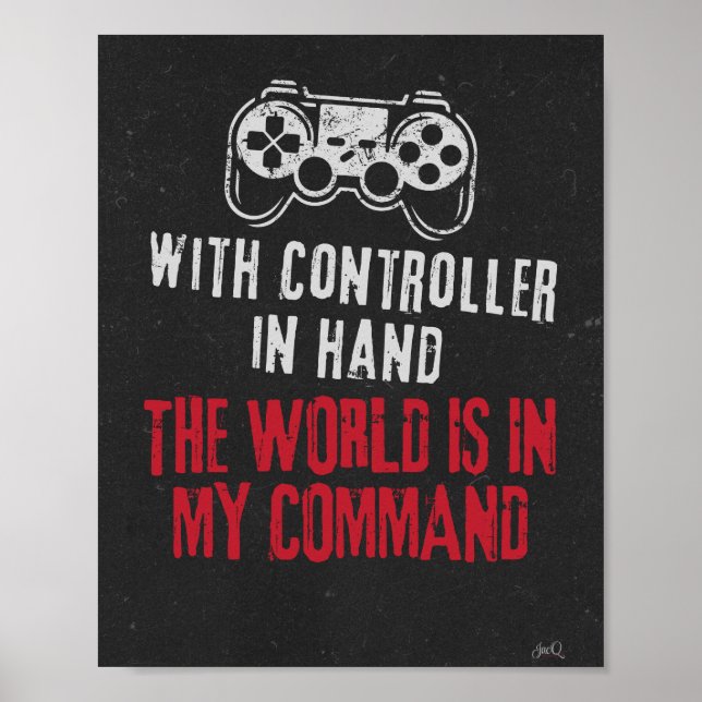 Die Welt ist in meinem Command Gaming Theme Poster (Vorne)