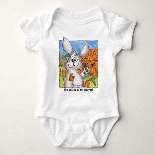 Die Welt ist meine Karotte! Baby Strampler