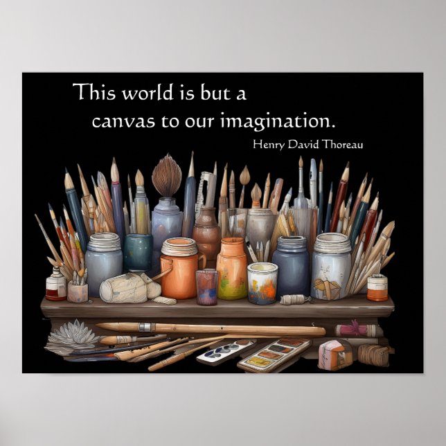 Die Welt ist nur eine Leinwand Poster (Vorne)