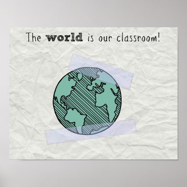 Die Welt ist unser Klassenzimmer Poster (Vorne)