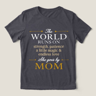Die Welt läuft auf Liebe, sie geht als Mama durchs Tri-Blend Shirt