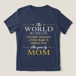 Die Welt läuft auf Liebe Sie heißt Mama Navy Tri-Blend Shirt