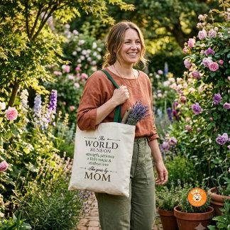 Die Welt läuft mit Liebe Sie geht als Mama grüne H Tragetasche
