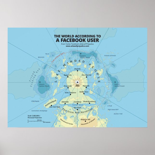 Die Welt laut einem Facebook-Nutzer Poster (Vorne)