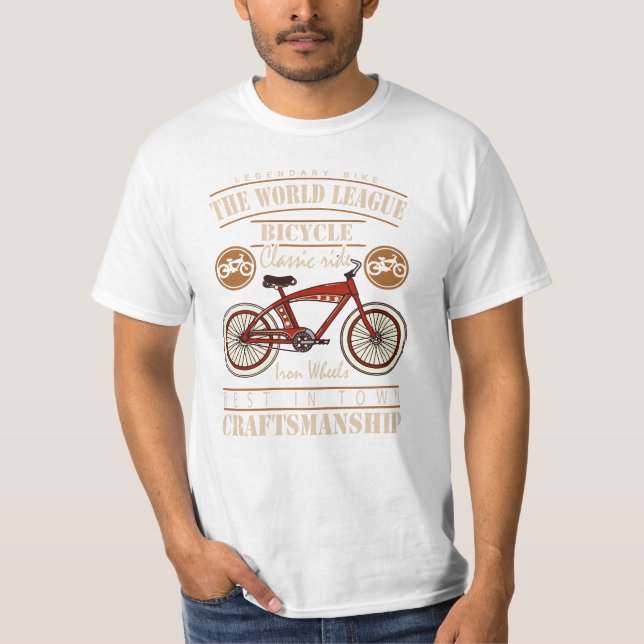 Die Welt Liga Fahrrad klassische Fahrräder Eisenrä T-Shirt (Vorderseite)