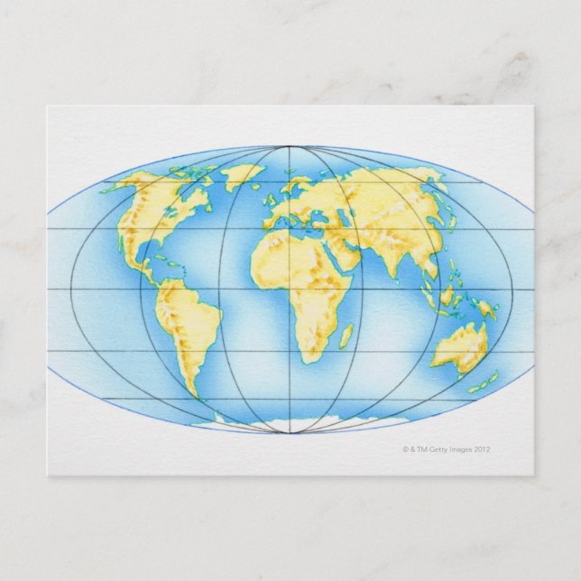 Die Welt Postkarte (Vorderseite)