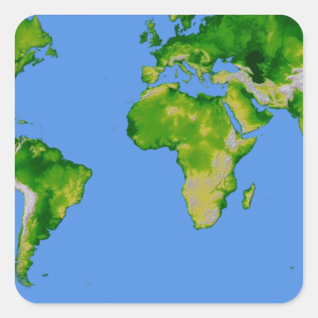 Die Welt Quadratischer Aufkleber (Vorderseite)