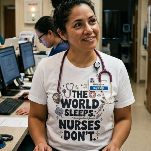Die Welt schläft, Krankenschwestern nicht Lustige Tri-Blend Shirt