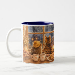 Die Welt sei regnerisch Zweifarbige Tasse