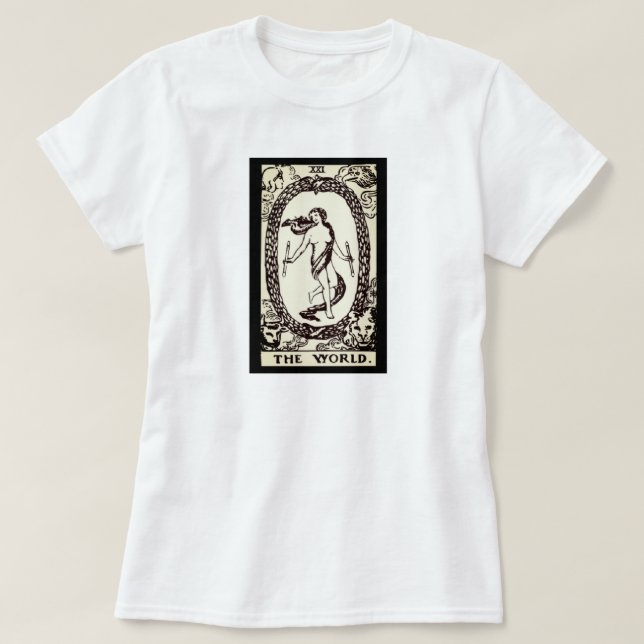 die Welt-Tarot-Karte | T-Shirt (Design vorne)