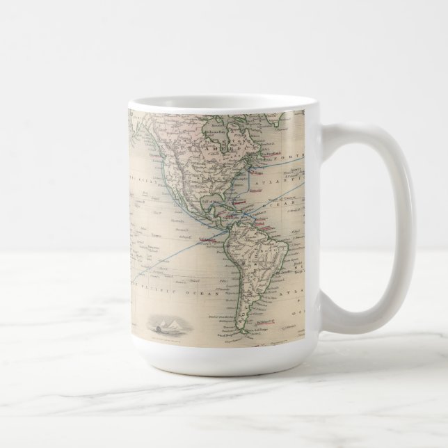 Die Welt über die Vorstellung von Mercator Kaffeetasse (Rechts)