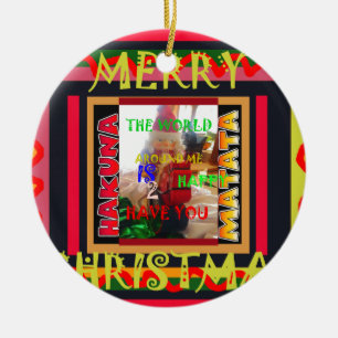 Die Welt um mich herum ist glücklich, dich zu habe Keramik Ornament