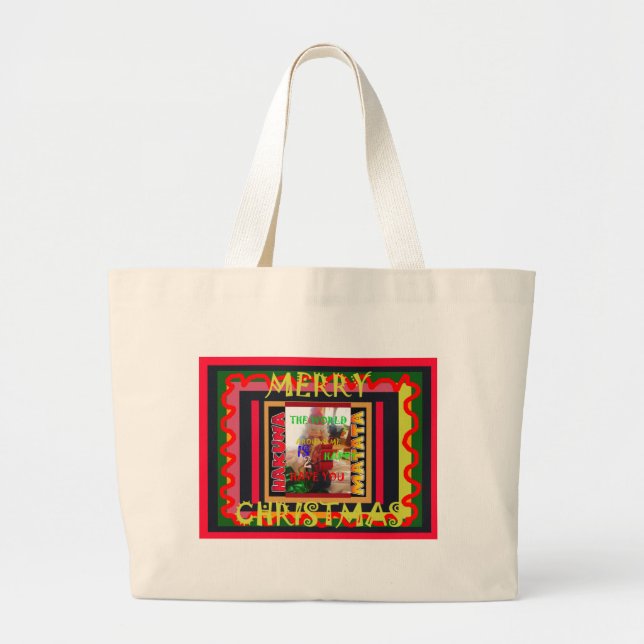 Die Welt um mich ist glücklich, dich farbig zu hab Jumbo Stoffbeutel (Vorne)