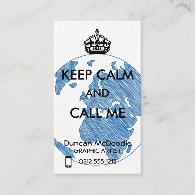 DIE WELT VISITENKARTE (Vorderseite)