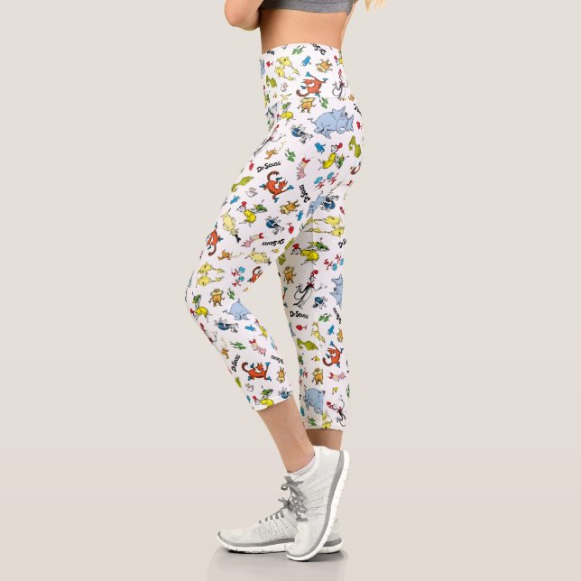Die Welt von Dr. Seuss Pattern Capri Leggings (Links)