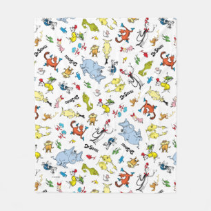 Die Welt von Dr. Seuss Pattern Fleecedecke