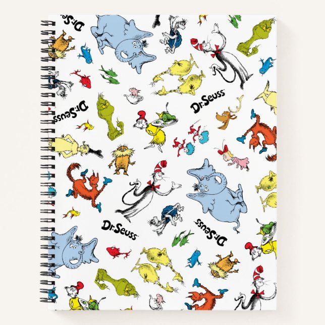 Die Welt von Dr. Seuss Pattern Notizbuch (Vorderseite)
