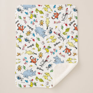 Die Welt von Dr. Seuss Pattern Sherpadecke