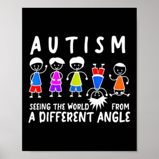 Die Welt von einem anderen Angle Autismus Awa zu s Poster