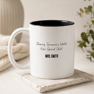 Die Welt von morgen mit einem besonderen Kind präg Zweifarbige Tasse