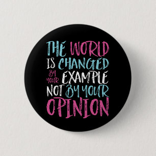 Die Welt wird durch Inspirierend Führer durch Beis Button