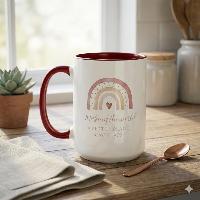 Die Welt zu einem besseren Ort für die Tasse am Ge (Empower someone special with this, "Making the world a better place since" personalized mug! )