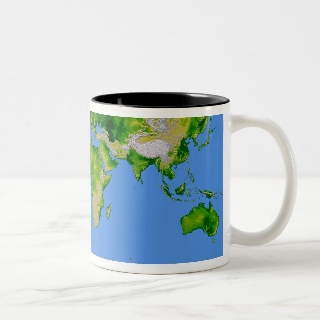 Die Welt Zweifarbige Tasse (Rechts)