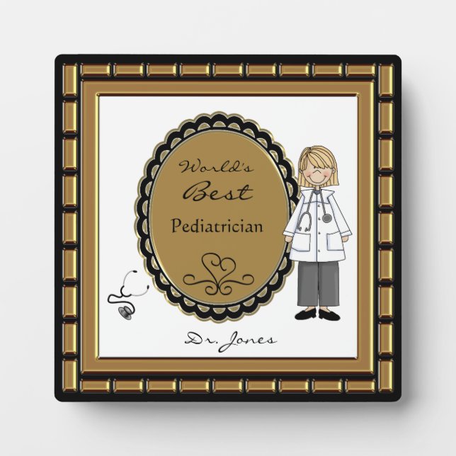 Die weltbeste Ärztin der weiblichen Plaque Fotoplatte (Vorderseite)
