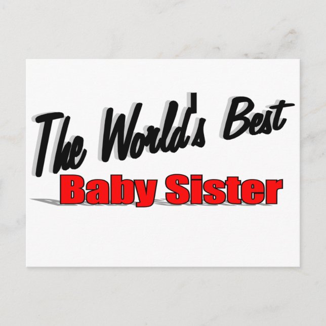 Die weltbeste BabySchwester Postkarte (Vorderseite)