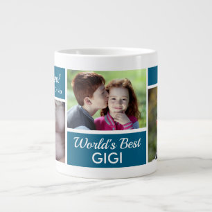 Die weltbeste GIGI Foto Collage Riesenkaffee-Tasse Jumbo-Tasse