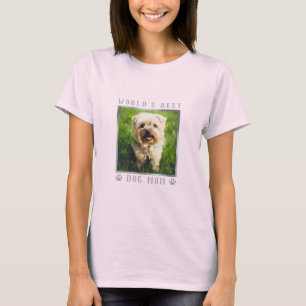 Die weltbeste Hunde-Mama Silberstreifen-Pfoten-Fot T-Shirt