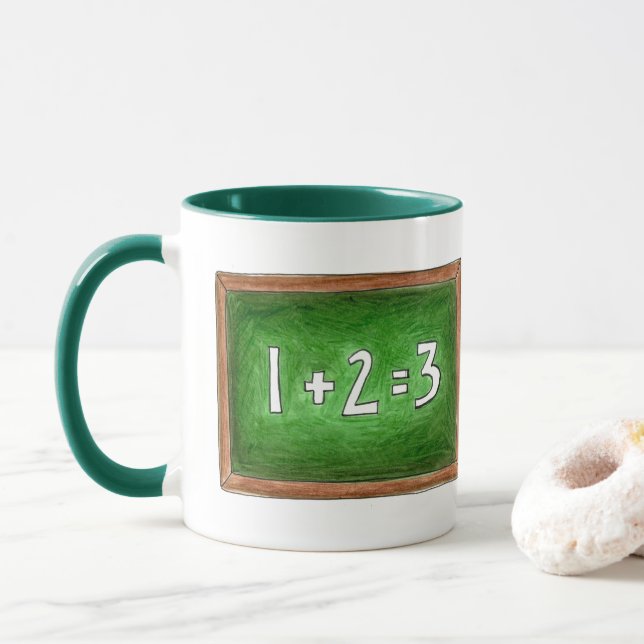 Die weltbeste Schule für grüne Tonschiefer-Mathe Tasse (Mit Donut)
