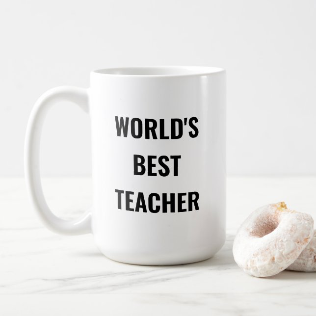 Die weltbeste Teacher-Tasse Kaffeetasse (Mit Donut)
