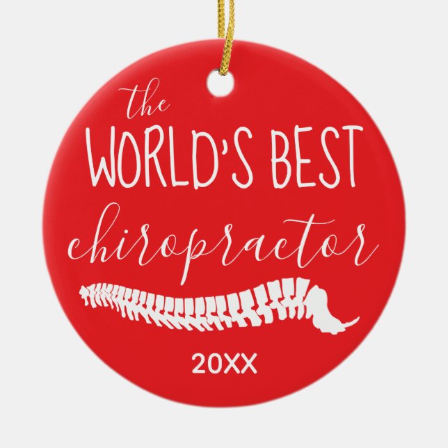 Die weltbeste Weihnachtsfeier für Chiropraktoren o Keramik Ornament (Vorne)
