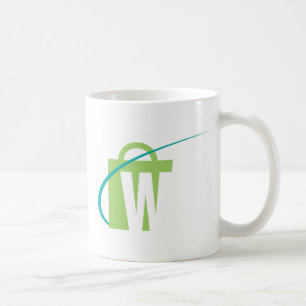 Die Welten am größten: Weiße "w-" Tasse